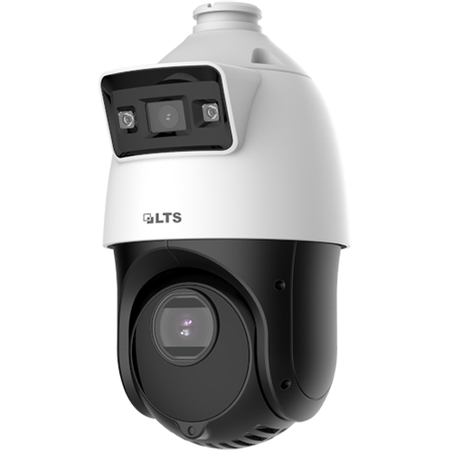 PTZIP4C44W-X25IR, Platinum, IP, Dome, Dual Lens PTZ: 4” 25x 4MP PTZ with 4MP Fixed Lens, 2.8mm, PTZ: 4.8 to 120mm, 120dB WDR, Micro SD card slot, IP66, IR 330ft, Auto Tracking, Color 24/7